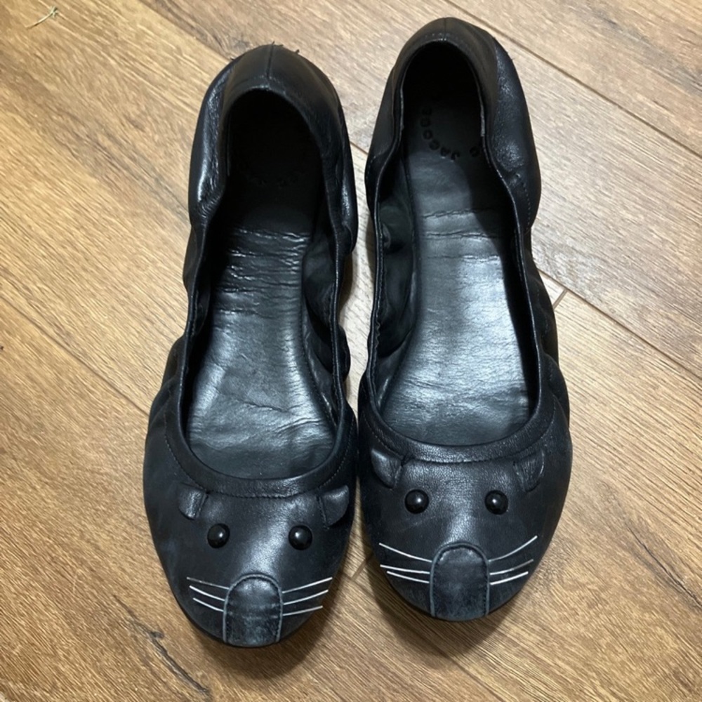 Size 39 Marc Jacobs ballet flats black cats 8.5 women’s shoes fits an 8 best